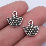 10pcs 14x13mm 2 Colors Antique Silver Color Antique Gold Color Ingots Charms For DIY Jewelry Making
