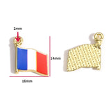 5pcs flag Football Soccer Charm Jewelry Accessories Diy Making Necklace Earring Pendant Craft Supplies Gold Plated W481