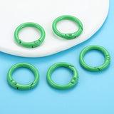 20/25/30/35/41mm Multi-colors Mixed Spray painting Alloy Keychain DIY Jewelry Making Findings V161