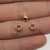 50pcs 6x8mm KC Gold Color Bail Beads For DIY Jewelry Making Handmade Jewelry Craft Findings