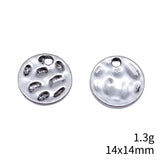 20pcs 14x14mm 3 Colors Antique Bronze Color Antique Silver Color Kc Gold Color Hammered Round Plate Charms