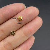 20-40pcs KC Alloy Flower Holder Partition Bead Cap Bead Holder Cap DIY Step Shaking Hairpin Hairpin Crown Accessories V149
