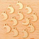 50pcs 6 colors alloy mini moon Charm For DIY Necklace Bracelet Earrings Pendant Jewelry Crafts Making Accessories L635