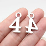 10pcs 26x16mm 1 Colors Antique Silver Color Number 0 Charms For DIY Jewelry Making