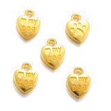 20pcs 6 Colors My dog heart shaped Charm for Necklace Keyring Pendant DIY Handmade Jewelry Accessories 10*13mm A144