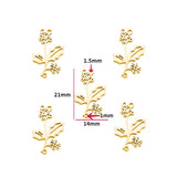 2pcs 12 styles Stainless Steel Flowers Charms Connection For Bracelets DIY Jewelry Making Supplies Jewelry Connector Bulk W433