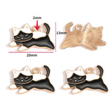 10pcs 17 styles animal Enamel Alloy cat Charm Earring Pendant DIY Keychain Necklace Jewelry Accessories W478