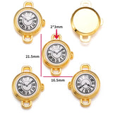 10 pcs Enamel charms antique bronze metal watch pendants fit diy necklace bracelet charms for Jewelry making W80