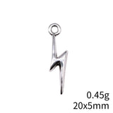 20pcs 20x5mm 6 Colors Lightning Charms For DIY Jewelry Making