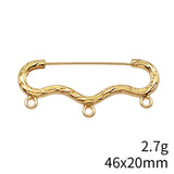 10pcs 46x20mm 3 Colors Brooch Pin Charms Connector Accessories For DIY Jewelry Making Handmade Jewelry Findings