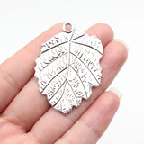 2pcs 50x35mm 2 Colors Antique Bronze Color Antique Silver Color Leaf Charms For DIY Jewelry Making