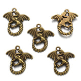 10Pcs  Alloy Flying Dragon charm For Bracelets Necklaces Key buckle Pendant Diy Jewelry Making 21*22mm D818