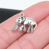 10pcs 20x16x4mm 2 Colors Antique Bronze Color Antique Silver Color Elephant Charms For DIY Jewelry Making