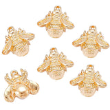 25Pcs 10*10mm 7 Color Metal Alloy Bee Animal Charms Pendants for Earring clothing accessories Jewelry Making DIY Handmade Craft