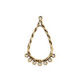 10pcs 43x25mm 3 Colors Twisted Drop Earring Connector Pendant For DIY Jewelry Making Handmade Jewelry Craft Findings