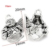 10-30pcs Christmas style charm snowman Santa Claus Gift box for Earring necklace Pendants DIY Handmade Craft Jewelry Making