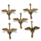 25pcs 6 Color Flying Crane Charm for earring Necklace Keyring jewelry Pendant  DIY Handmade Crafts accessories 24*22mm D568