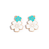 10pcs various styles Enamel Alloy flower Charm Earring Pendant DIY Keychain Necklace Jewelry Accessories W494