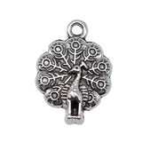 10pcs 21x15mm 2 Colors Antique Bronze Color Antique Silver Color Peacock Charms For DIY Jewelry Making