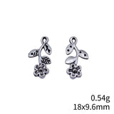 40pcs 18x9.6mm 2 Colors Antique Bronze Color Antique Silver Color Small Flower Charms For DIY Jewelry Making