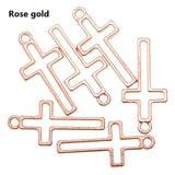 30pcs New Product Antique silver color hollow out cross Charms Pendant Jewelry Metal Alloy Jewelry Marking 23*11mm T102