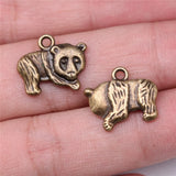 10pcs 13x17mm 2 Colors Antique Bronze Color Antique Silver Color Panda Charms For DIY Jewelry Making