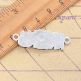 10 Uds. De dijes Speaical Friend Link, 14x37mm, colgantes de Color plata antigua, fabricación de joyería tibetana hecha a mano DIY