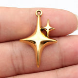 10pcs 35x23mm 5 Colors Star Charms For DIY Jewelry Making