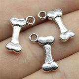 20pcs 16x10mm 2 Colors Antique Bronze Color Antique Silver Color Bone Charms For DIY Jewelry Making