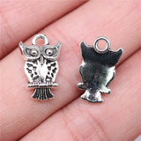 20pcs 17x11mm 2 Colors Antique Bronze Color Antique Silver Color Owl Charms For DIY Jewelry Making