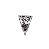 20pcs 11x11x7mm Antique Silver Color Inverted Triangle Hanging Tee Bails Beads Charms For DIY Jewelry Making Findings