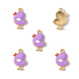 10pcs Enamel Charms Cute Cartoon chick Pendants Charms For Jewelry Making Supplies DIY Handmade Bracelets Earrings Accessories