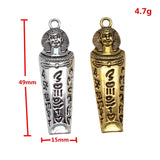 3pcs 49x15mm 3 Colors Antique Bronze Color Antique Silver Color Antique Gold Color Egyptian Pharaoh Charms