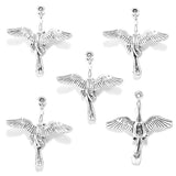25pcs 6 Color Flying Crane Charm for earring Necklace Keyring jewelry Pendant  DIY Handmade Crafts accessories 24*22mm D568