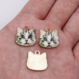 10pcs 16x17mm Kc Gold Color Cat Charms For DIY Jewelry Making