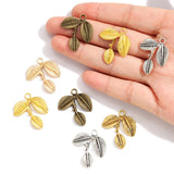 10 pcs 5 colors leaf Charms Pendants for Bracelet Necklace pendant DIY Jewelry Making Finding Accessories 27*23mm Q302