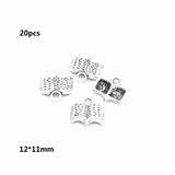 4-25pcs New Product Antique silver color learning tools Charms Pendant Jewelry Metal Alloy Jewelry Marking  U054