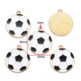 5pcs flag Football Soccer Charm Jewelry Accessories Diy Making Necklace Earring Pendant Craft Supplies Gold Plated W481