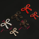 10pcs 18*16/25*19mm 6 colors Enamel Alloy bow Charm Earring Pendant DIY Keychain Necklace Jewelry Accessories W497