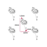 2pcs 12 styles Stainless Steel Flowers Charms Connection For Bracelets DIY Jewelry Making Supplies Jewelry Connector Bulk W433