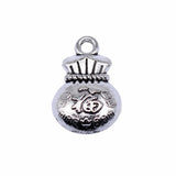 10pcs 10x15mm 2 Colors Antique Bronze Color Antique Silver Color Chinese Lucky Bag Charms For DIY Jewelry Making