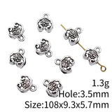20pcs 108x9.3x5.7mm Antique Silver Color Chinese Style Double-Sided Fortune Lock Bails Beads Accessories