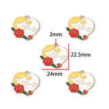 10pcs Colorful Drip-Style Alloy Pendants for Father's Day & Mother's Day DIY Keychain & Bracelet Jewelry Accessories W578