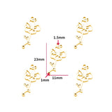 2pcs 12 styles Stainless Steel Flowers Charms Connection For Bracelets DIY Jewelry Making Supplies Jewelry Connector Bulk W433