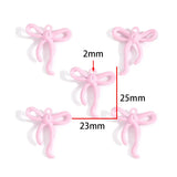 10Pcs Pink Bow Pendant Premium Alloy Jewelry Components for DIY Necklaces Earrings Bracelets and Other Jewelry Making Materials