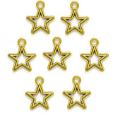 25pcs 7 Color star Charm hollow Pendant DIY Bracelet Necklace Jewelry Handmade Accessories 17*15mm