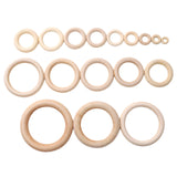 Unfinished Solid Wooden Rings 20-100mm Natural Wood Rings For Handicrafts Decorative Pendants DIY Jewelry Making Accessories