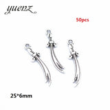 10-50pcs Mixed Styles Antique Knight Sword Anime weapon Charm for Jewelry Making DIY Handmade Weapons Personality Necklace