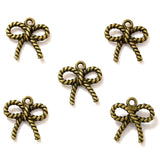 30pcs 6 colours Small Bow knot Charms for Bracelet Necklace Pendant Jewelry Making Handmade Crafts diy Supplies 12*12mm N1176
