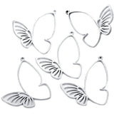 6 colors 10pcs Zinc alloy Simple and stylish Filigree Butterfly Hollow Charms DIY Necklace earrings Jewelry Accessories